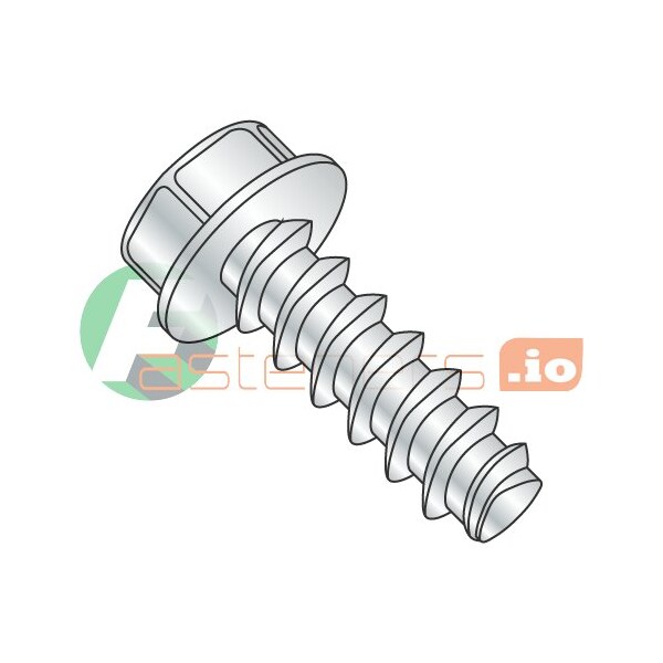 Newport Fasteners Thread Forming Screw, #8 x 3/4 in, Zinc Plated Steel Hex Head Hex Drive, 8000 PK 698753 - main